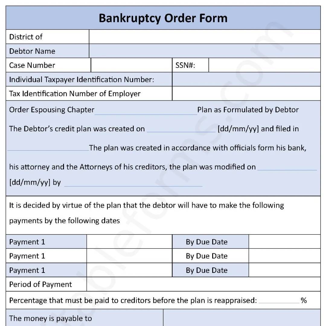 Bankruptcy Order Fillable PDF Template Editable Forms s Ko fi Shop