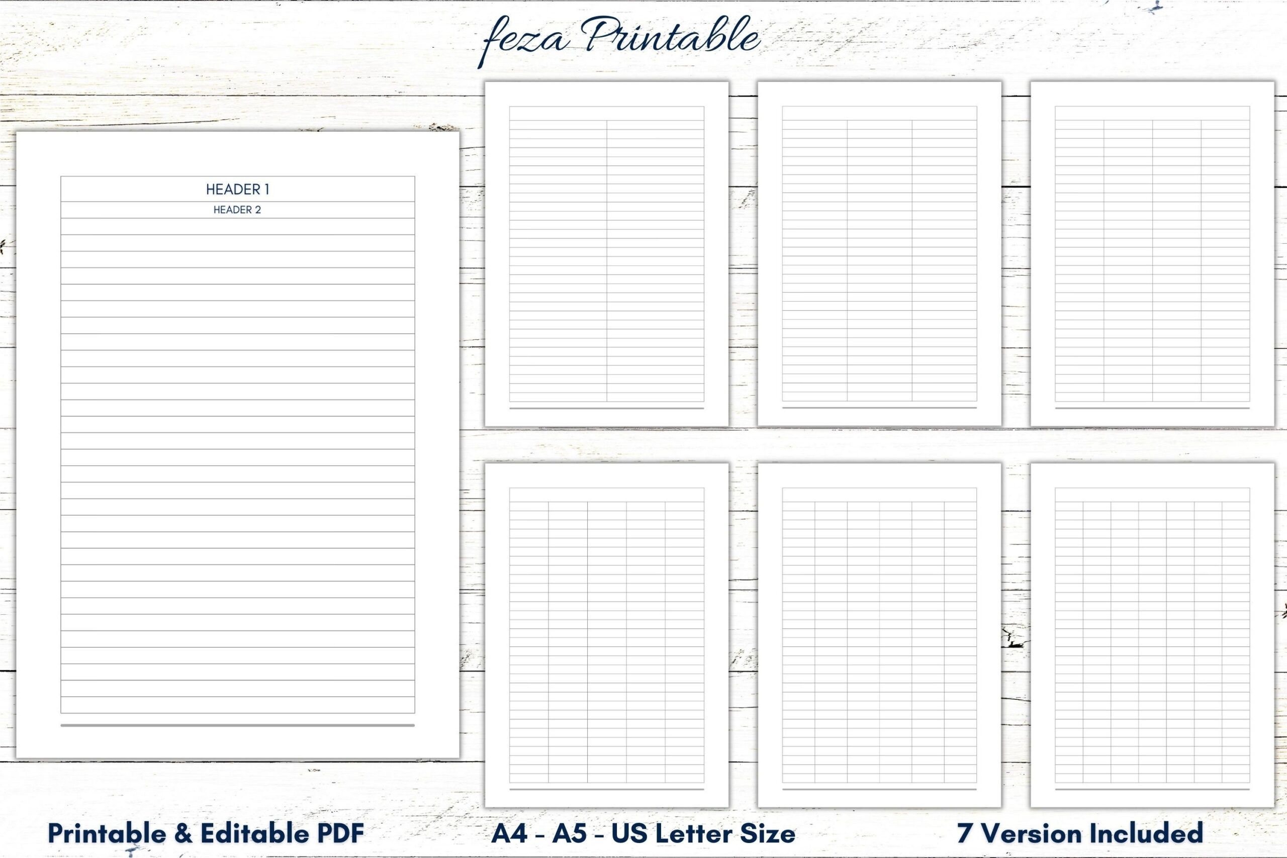 Blank Columns Chart Sheet Printable Editable Blank Worksheet Fillable Blank Columns Table PDF Blank Columns Template Lined Blank Columns Etsy