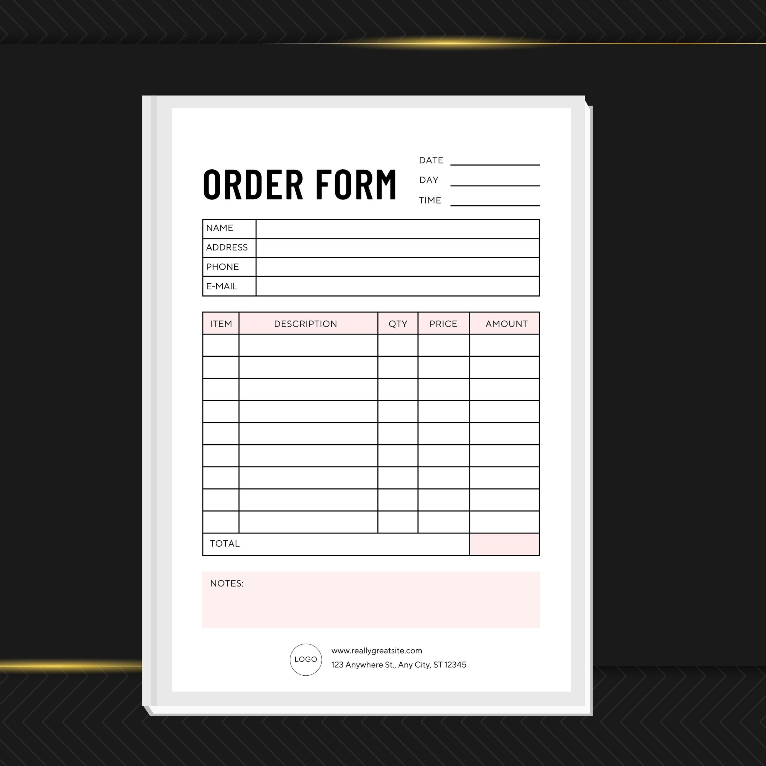 Free Printable Food Order Form