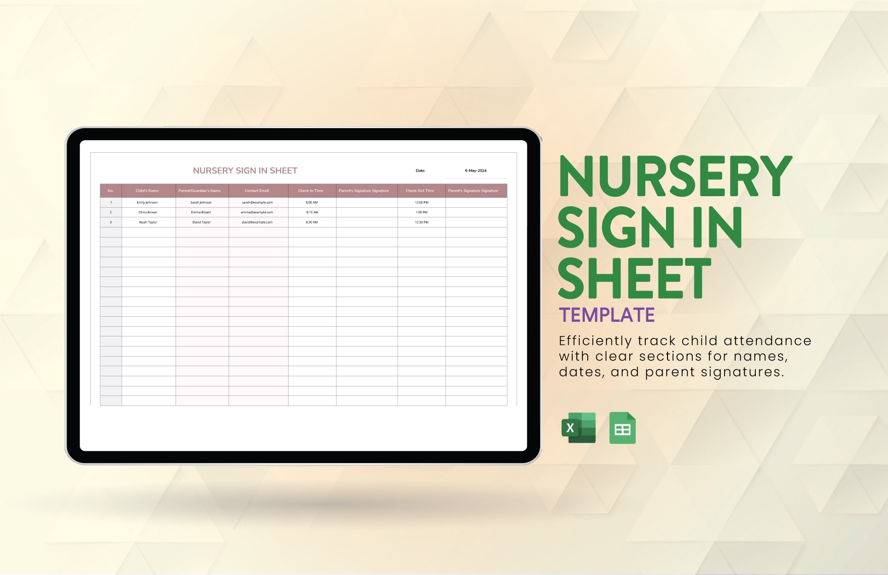 Free Printable Church Nursery Forms