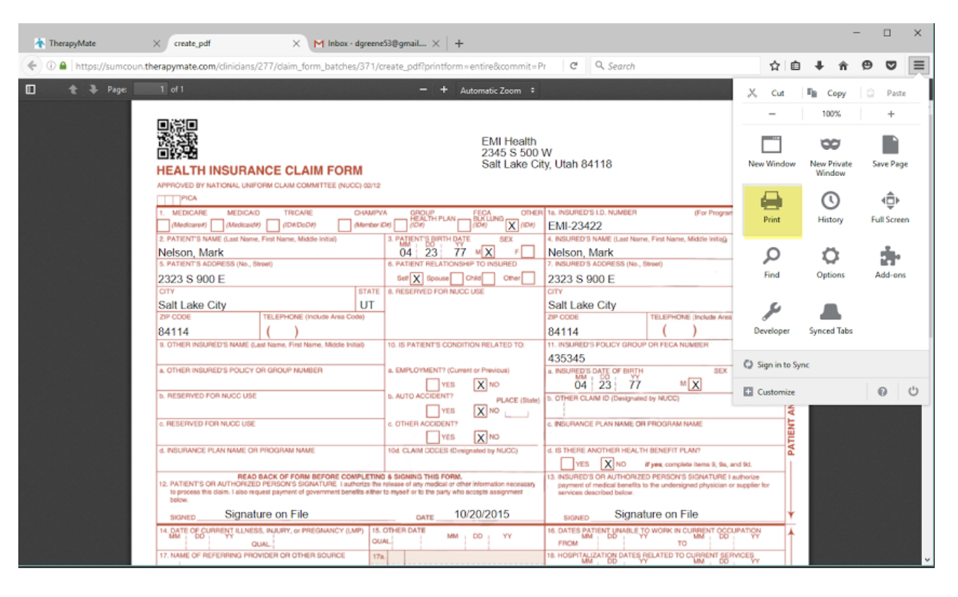 Free Printable 1500 Form