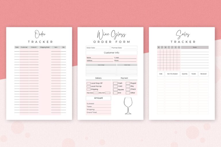 Craft Business Forms Printable Craft Order Forms Worksheets Library