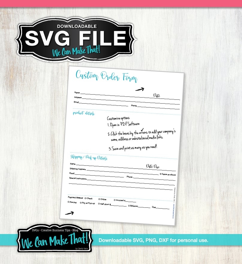 Custom Order Form