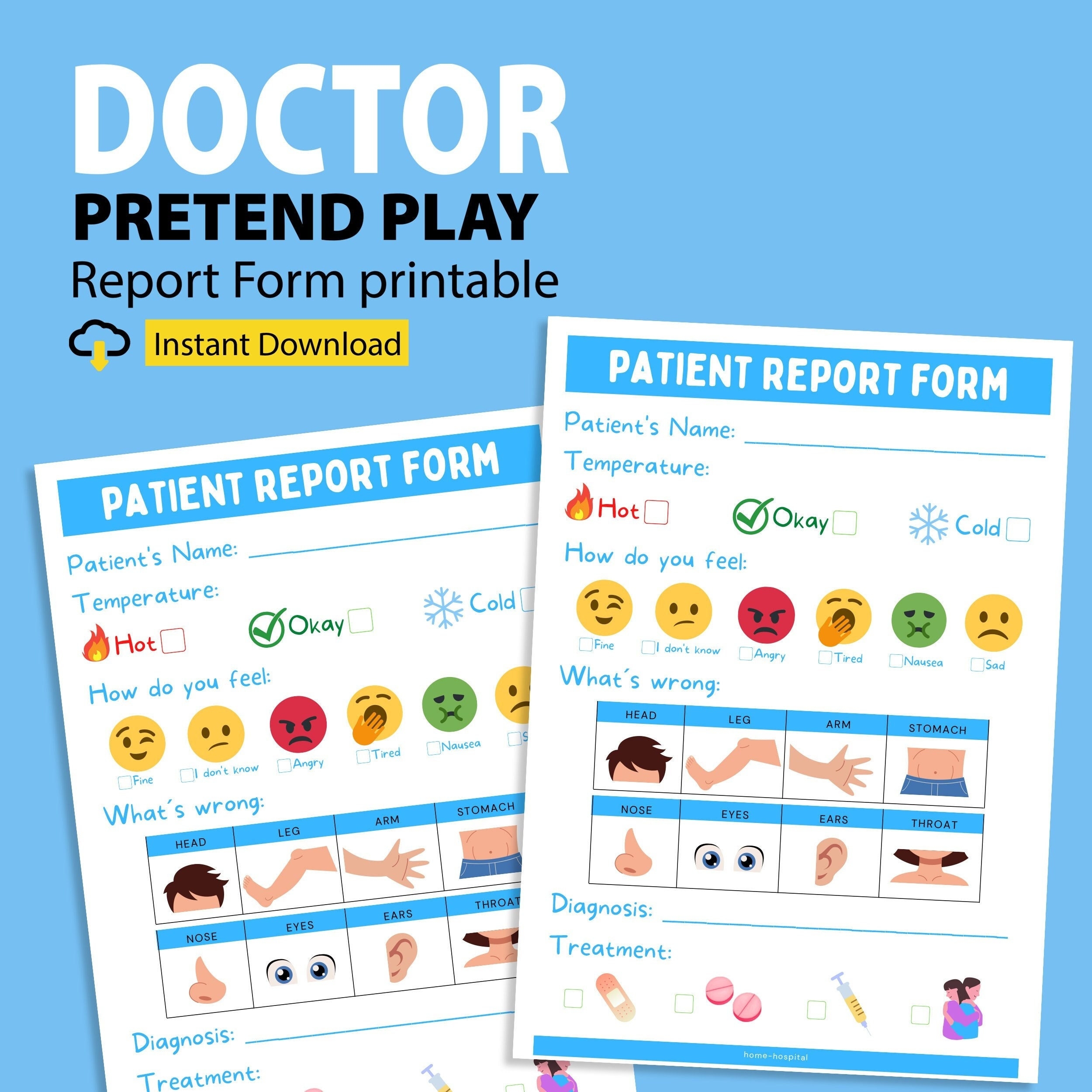 Pretend Doctor Forms Printable Free