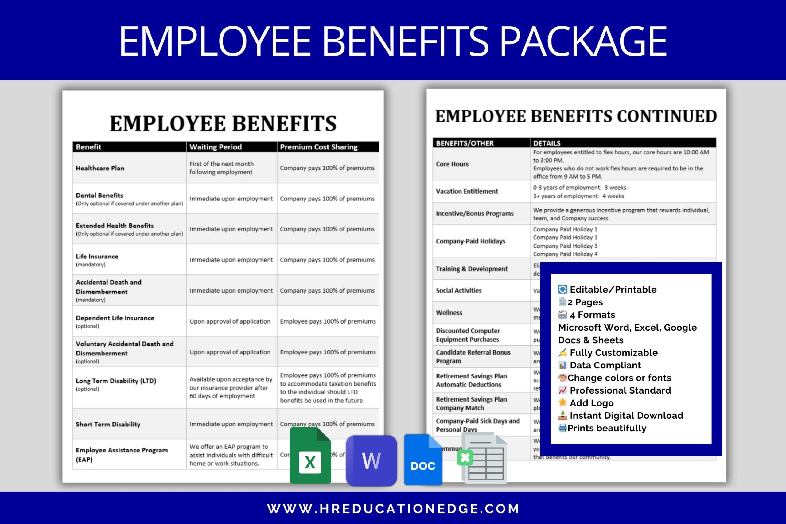 Free Printable Human Resource Forms Employee Benefits Enrollment