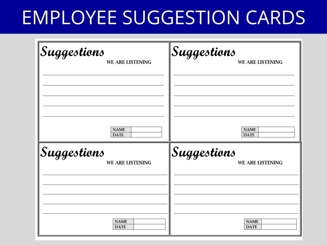 Free Printable Suggestion Forms