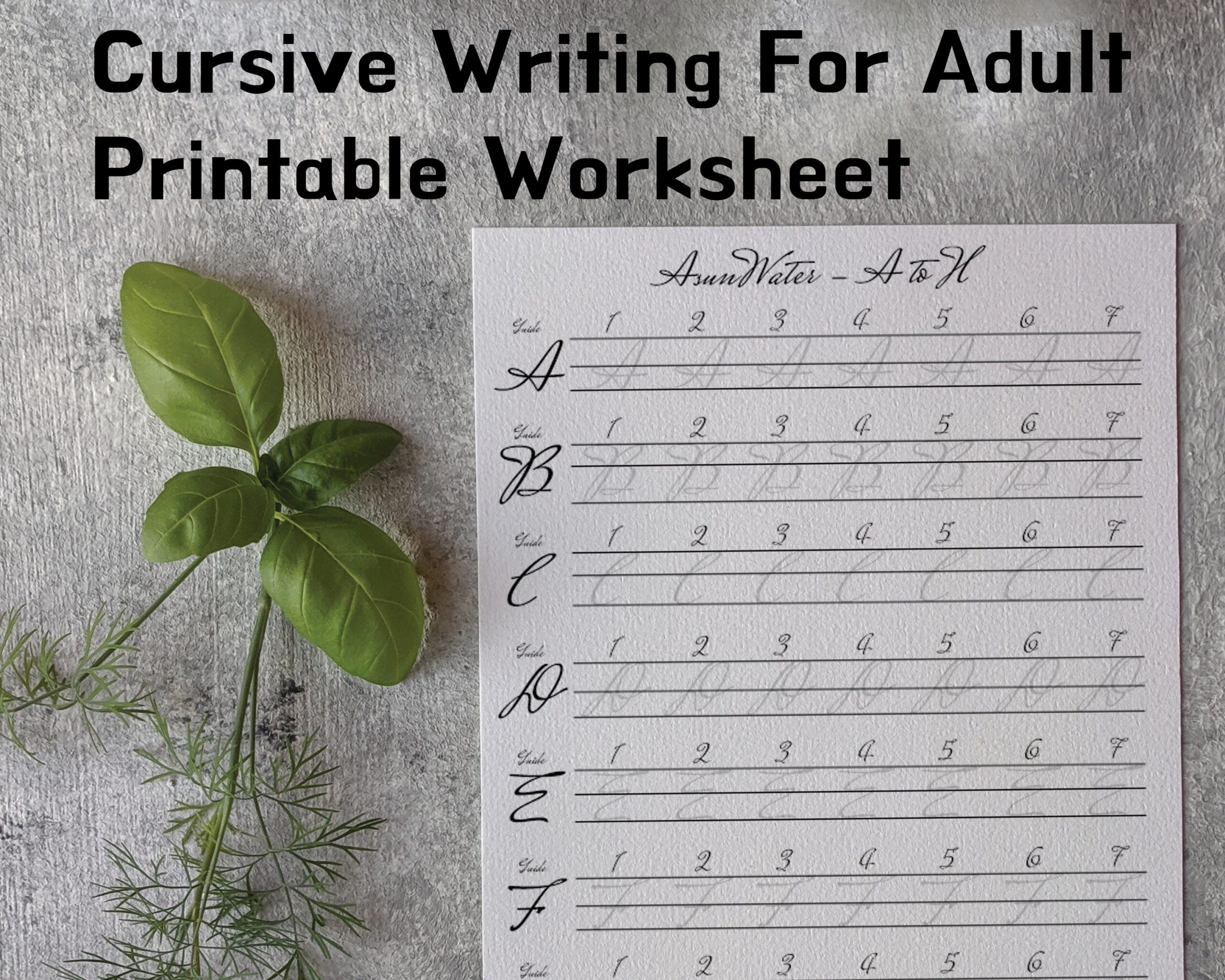 Blank Cursive Handwriting Practice Sheets Free Printable Forms For Adults