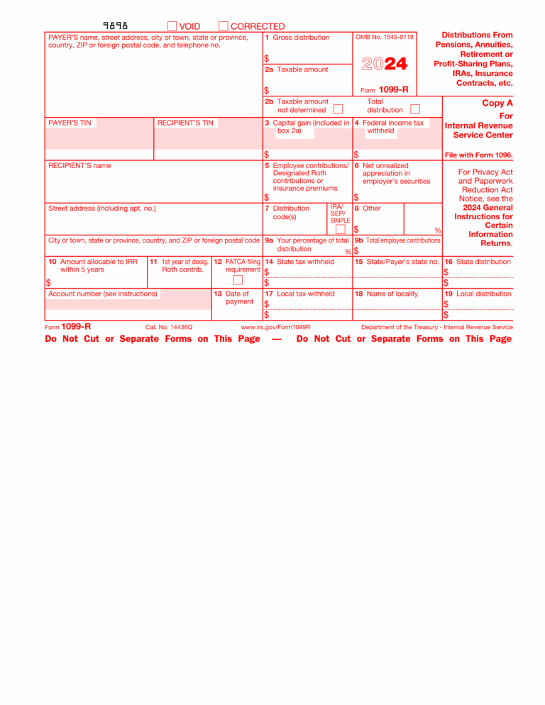 Form 1099 R 2024 2025 Fill Official Forms PDF Guru