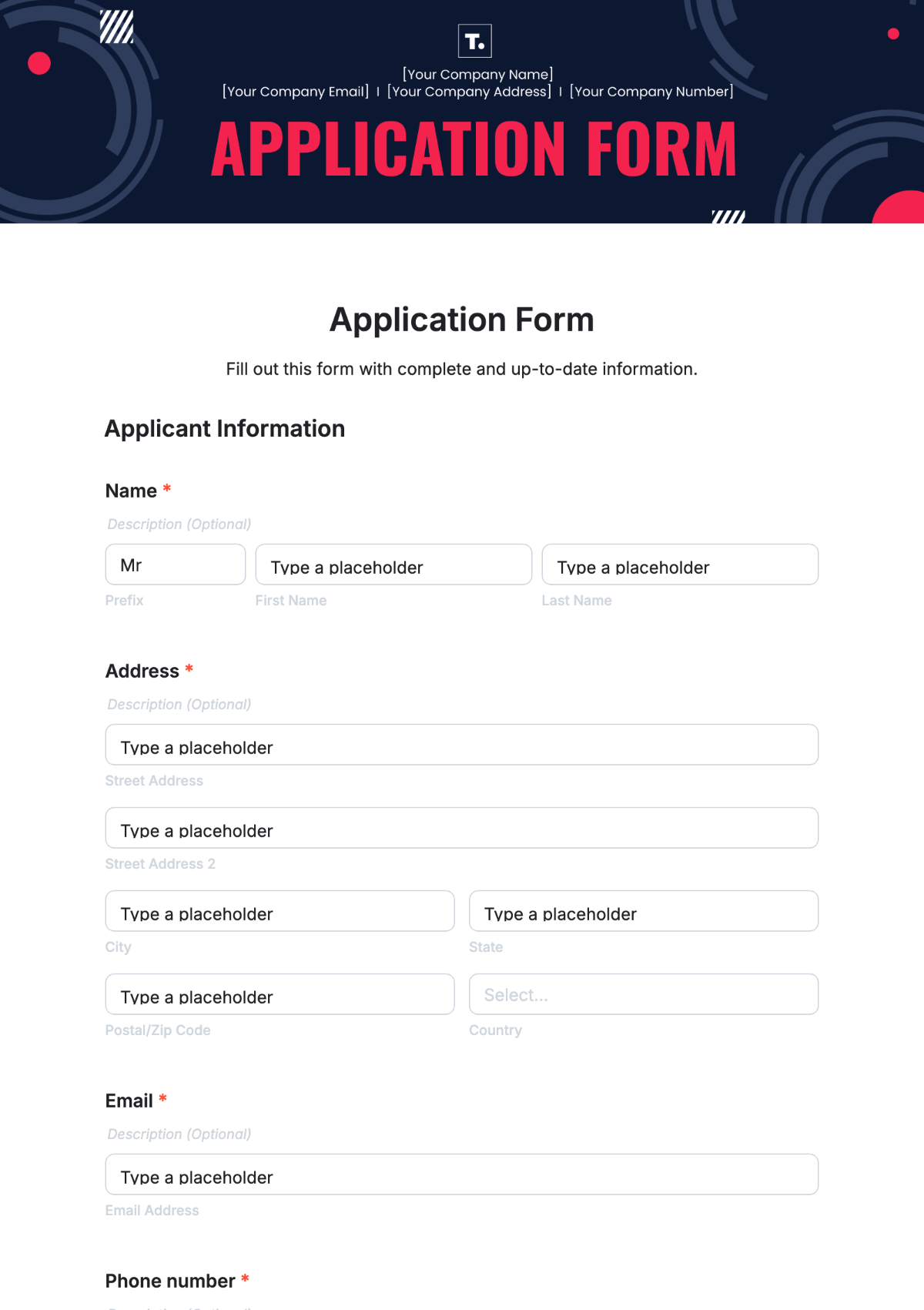 Free Beautiful Form Templates To Edit Online