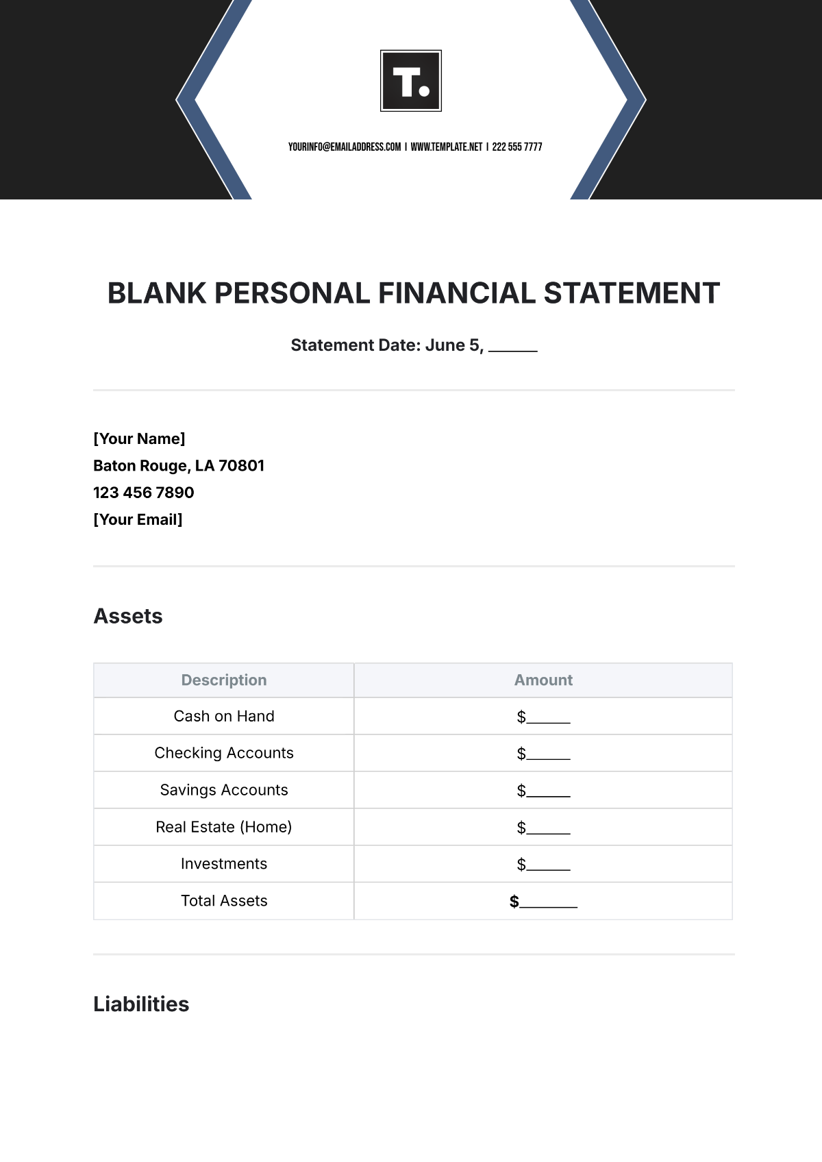 Free Blank Statement Templates To Edit Online And Print