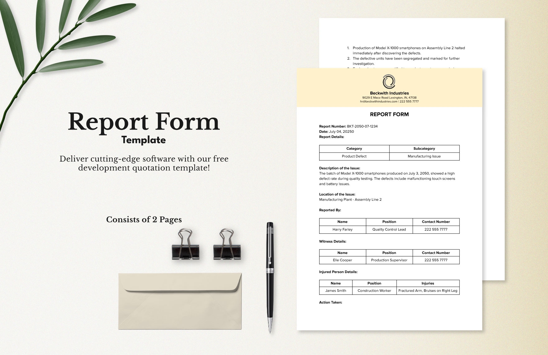 Free Editable Form Templates In PDF To Download