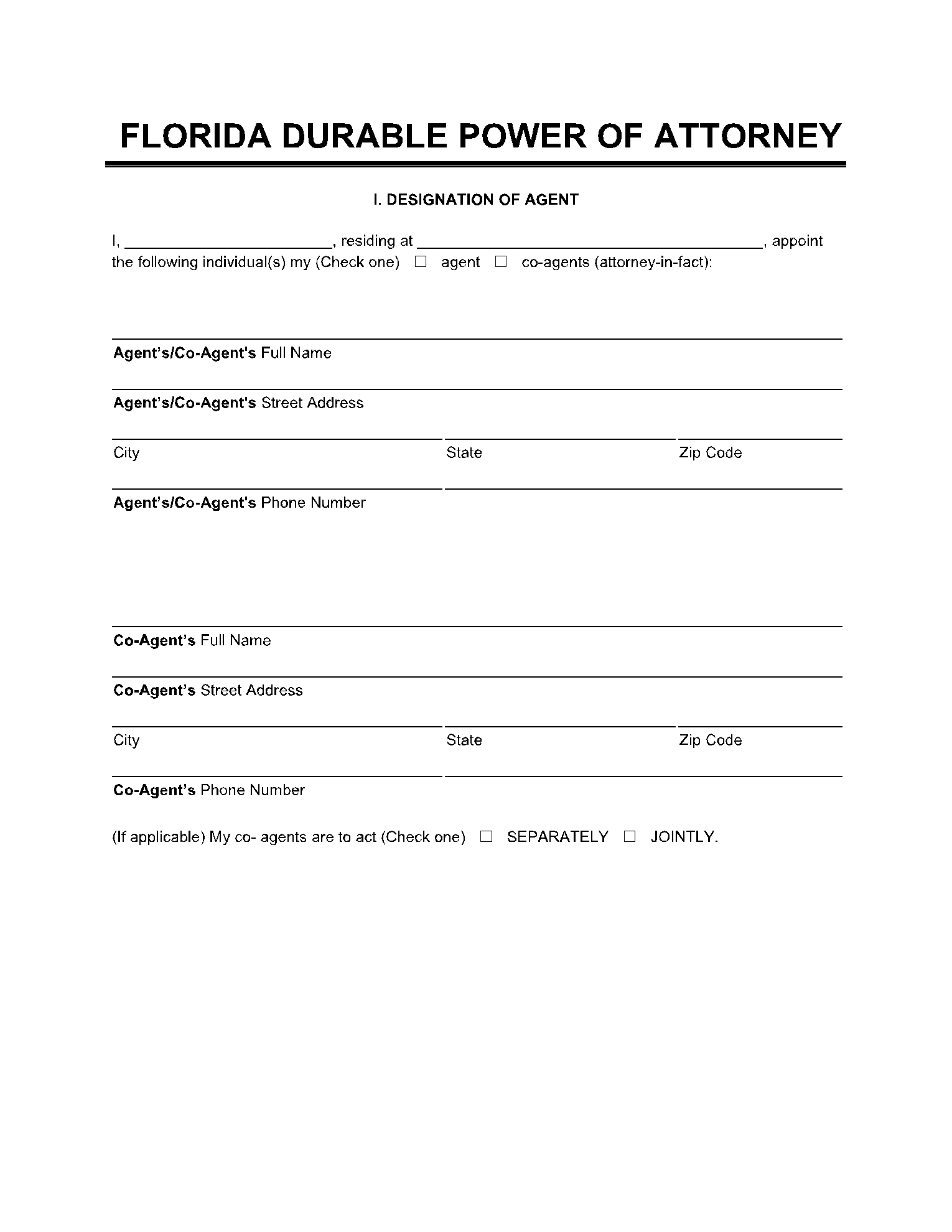 Free Printable Financial Power Of Attorney Forms