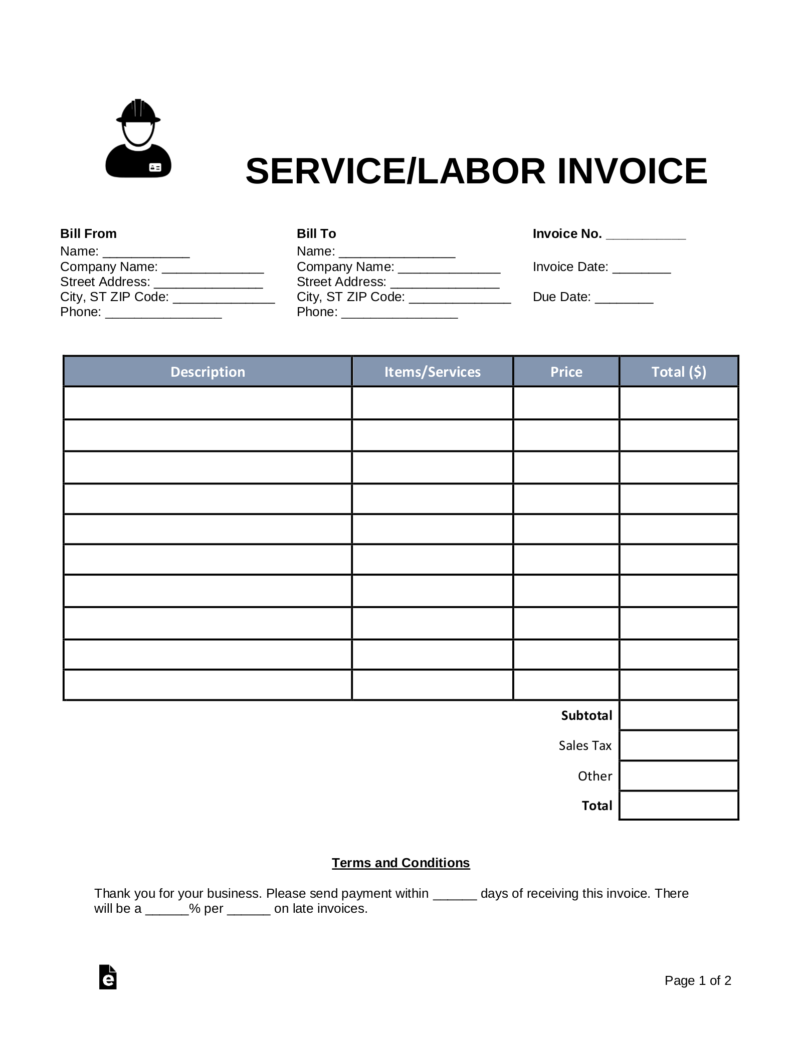 Free Free Printable Job Invoice Forms Download Free Free Printable Job Invoice Forms Png Images Free Worksheets On Clipart Library