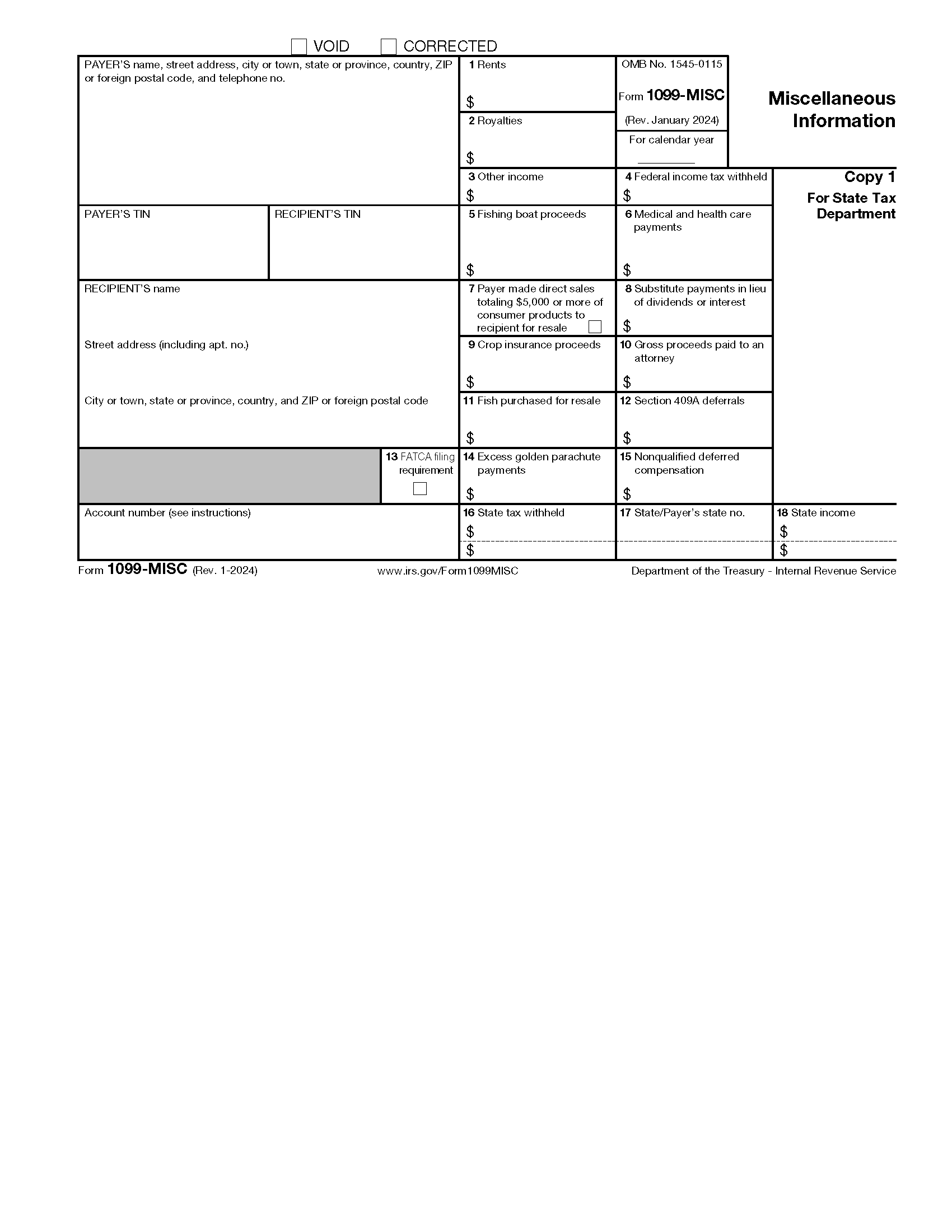 Printable 1096 Tax Form 2025 Free