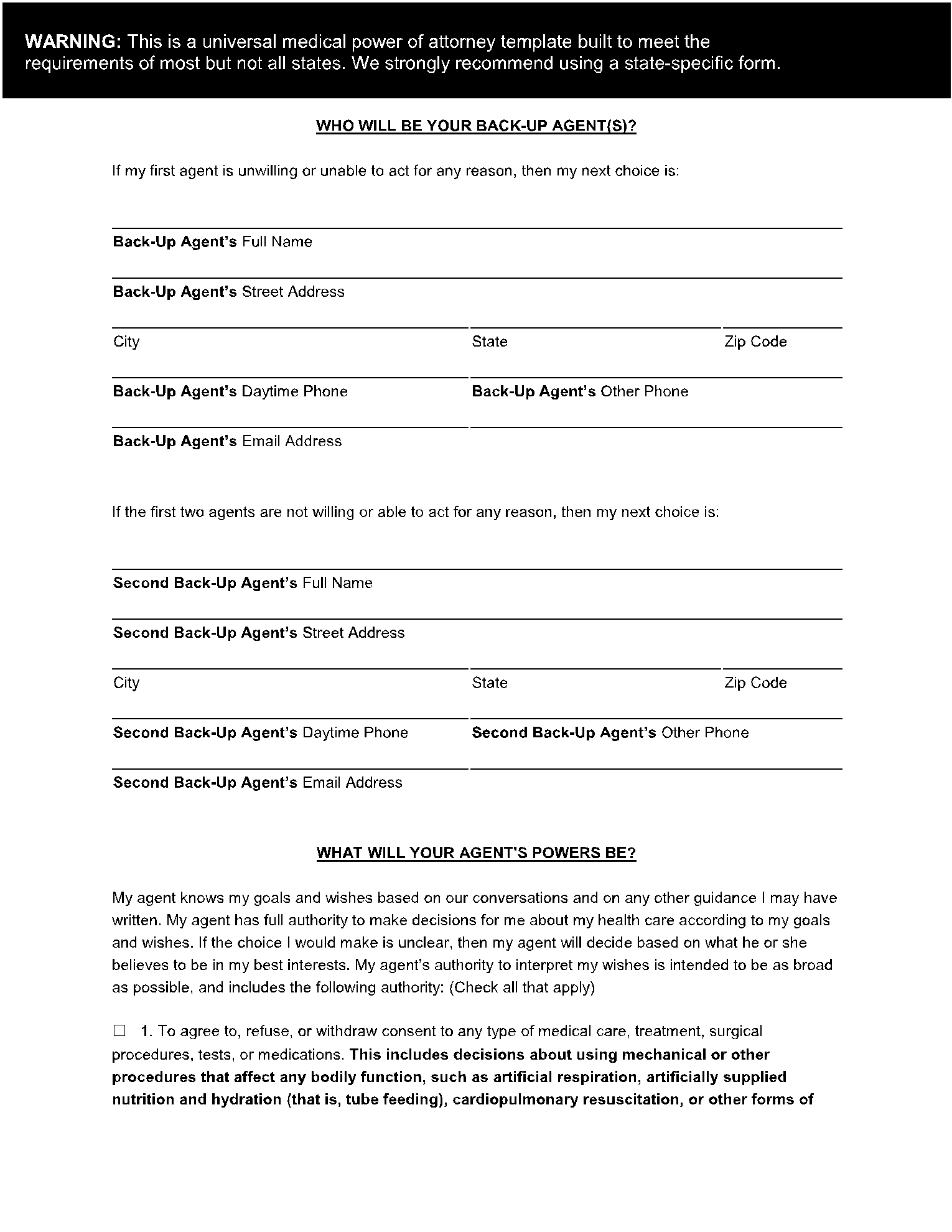 Free Medical Power Of Attorney Forms PDF CocoSign