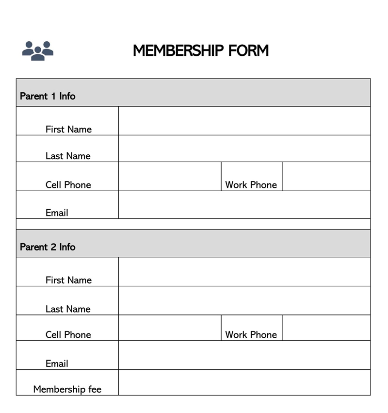 Free Membership Form Templates What To Include Examples 