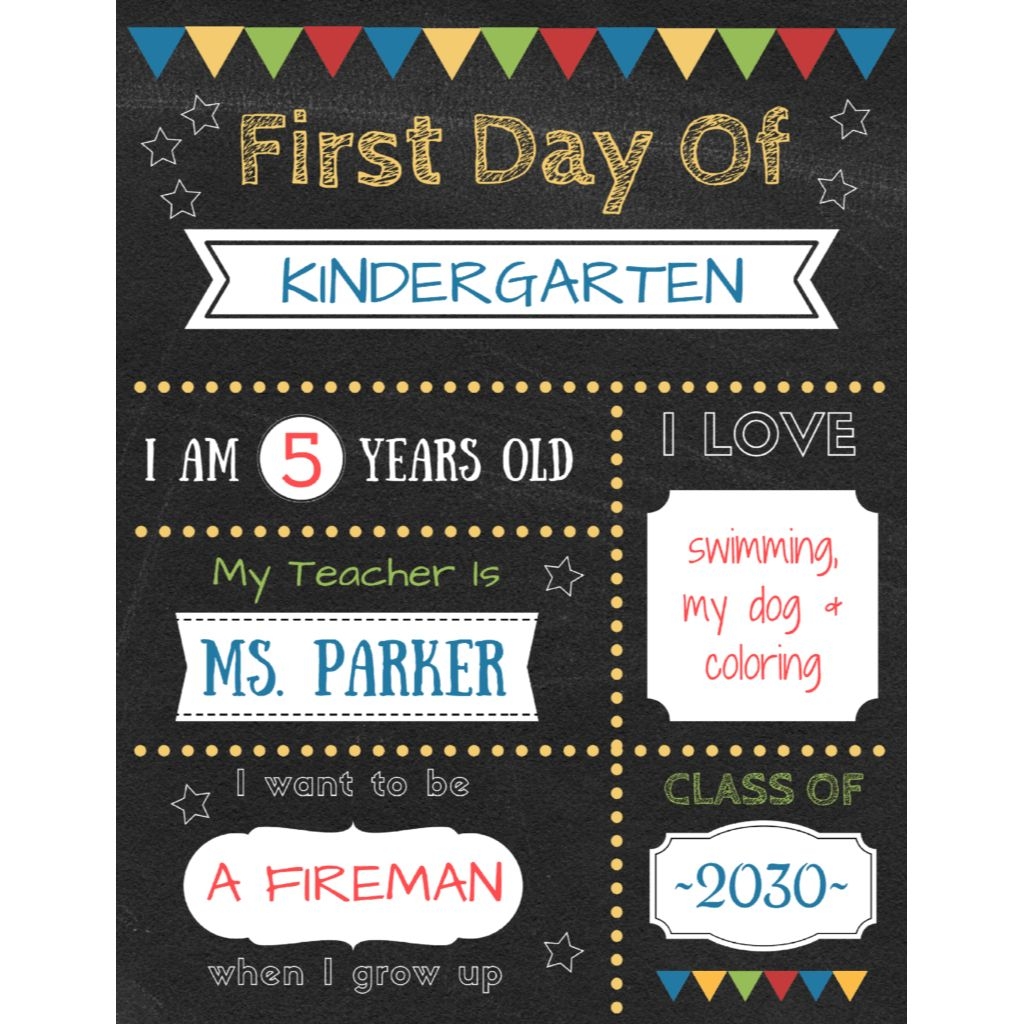 Free Printable First Day Of School Signs