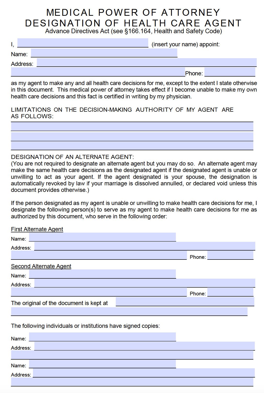 Free Printable Texas Legal Forms