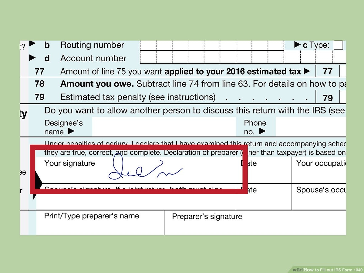 How To Fill Out IRS Form 1040 with Pictures WikiHow