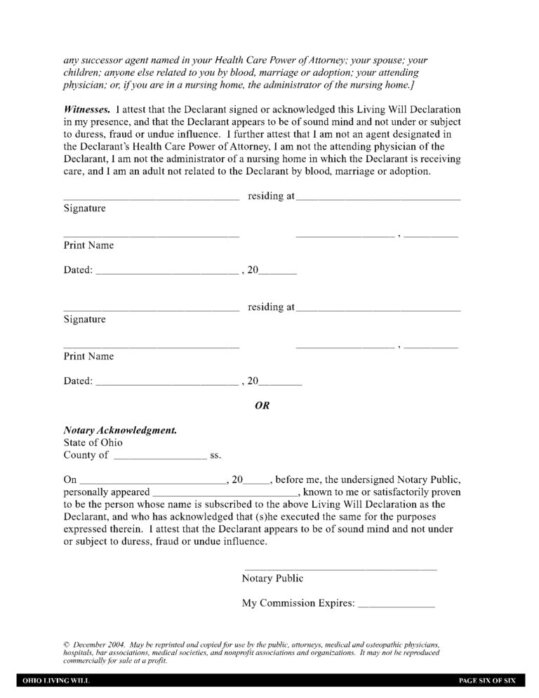 Ohio Living Will Form Get Your Free Sample Now CocoSign