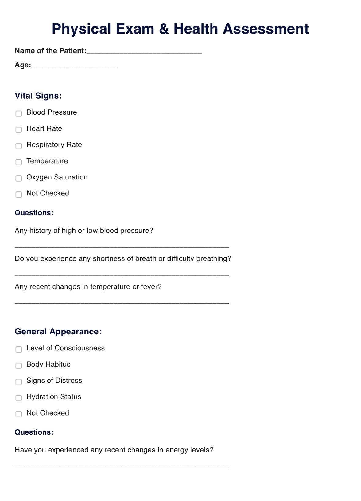 Free Printable Veterinary Diagnostic Exam Forms