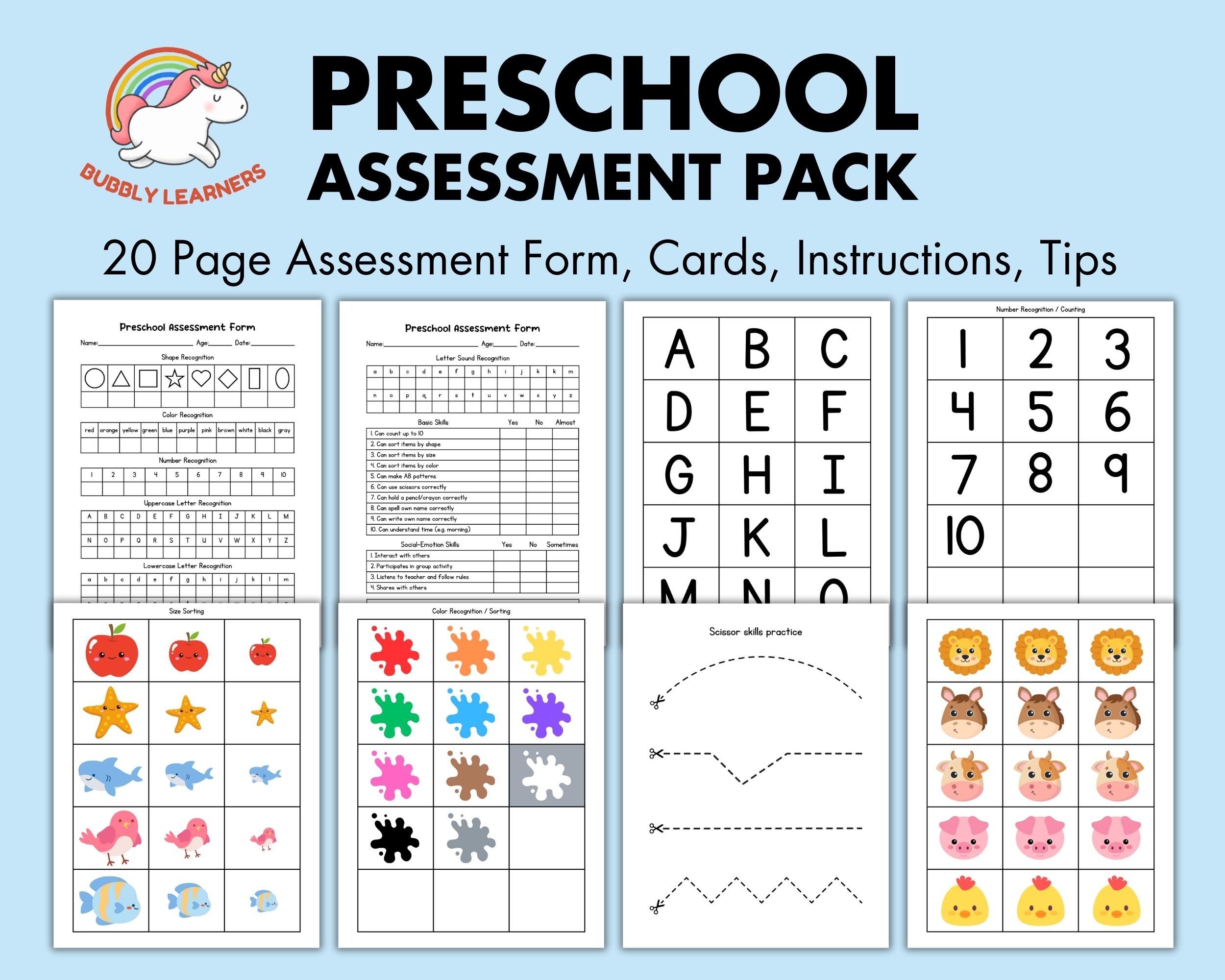 Preschool Assessment Forms Printable Prek Assessment Printable Preschool Evaluation Forms Teacher Resources Development Day Care Bundle Etsy