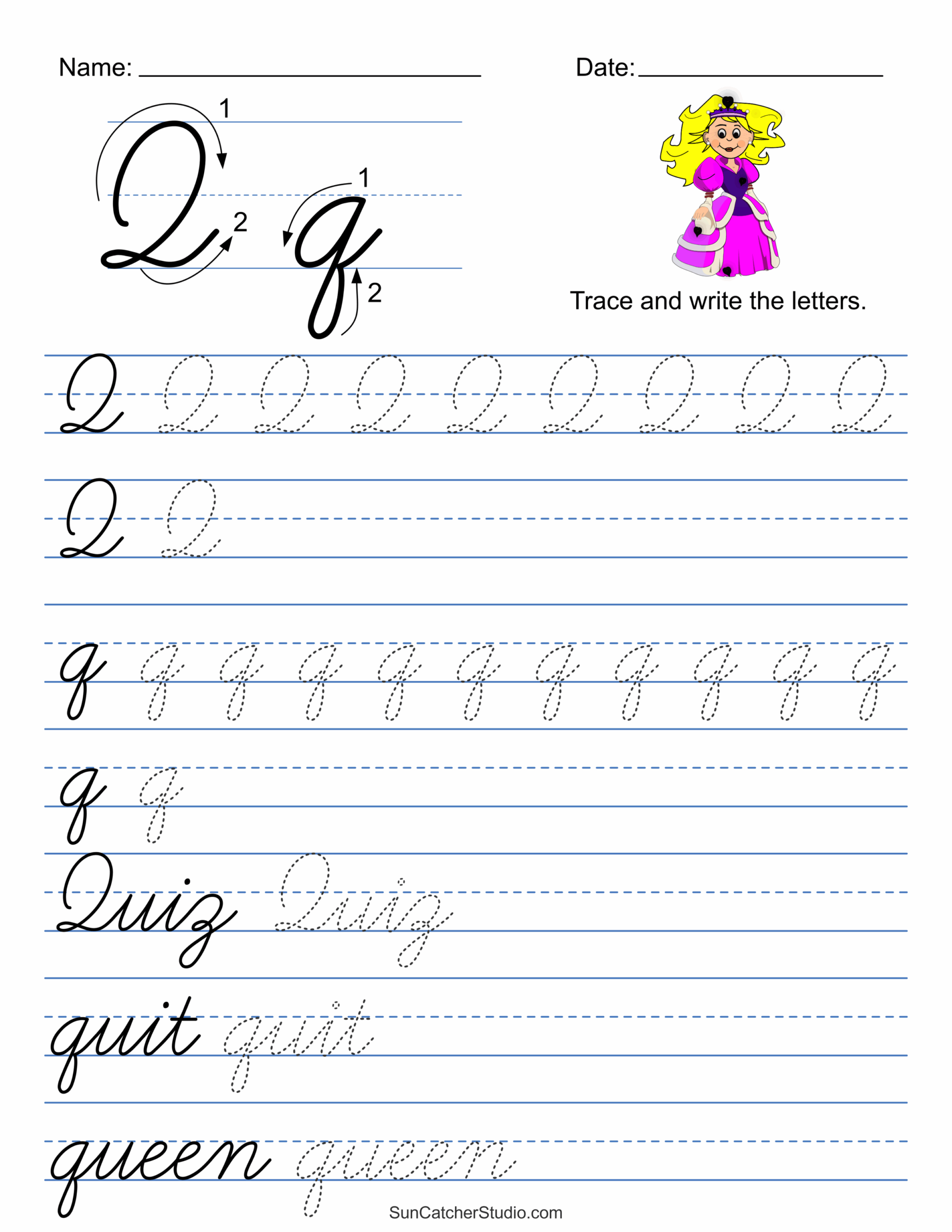 Cursive Handwriting Practice Sheets Free Printable Forms