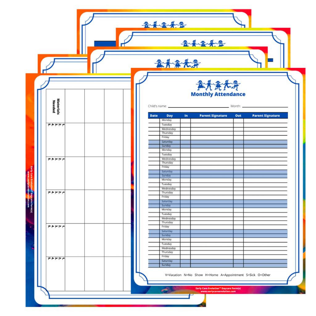 Free Printable Daycare Attendance Forms