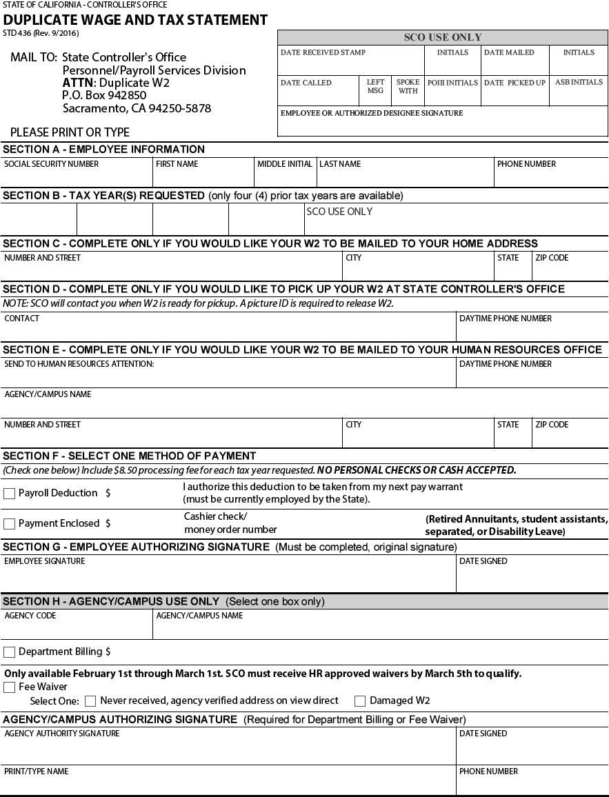 Free Printable Blank W2 Form 2025