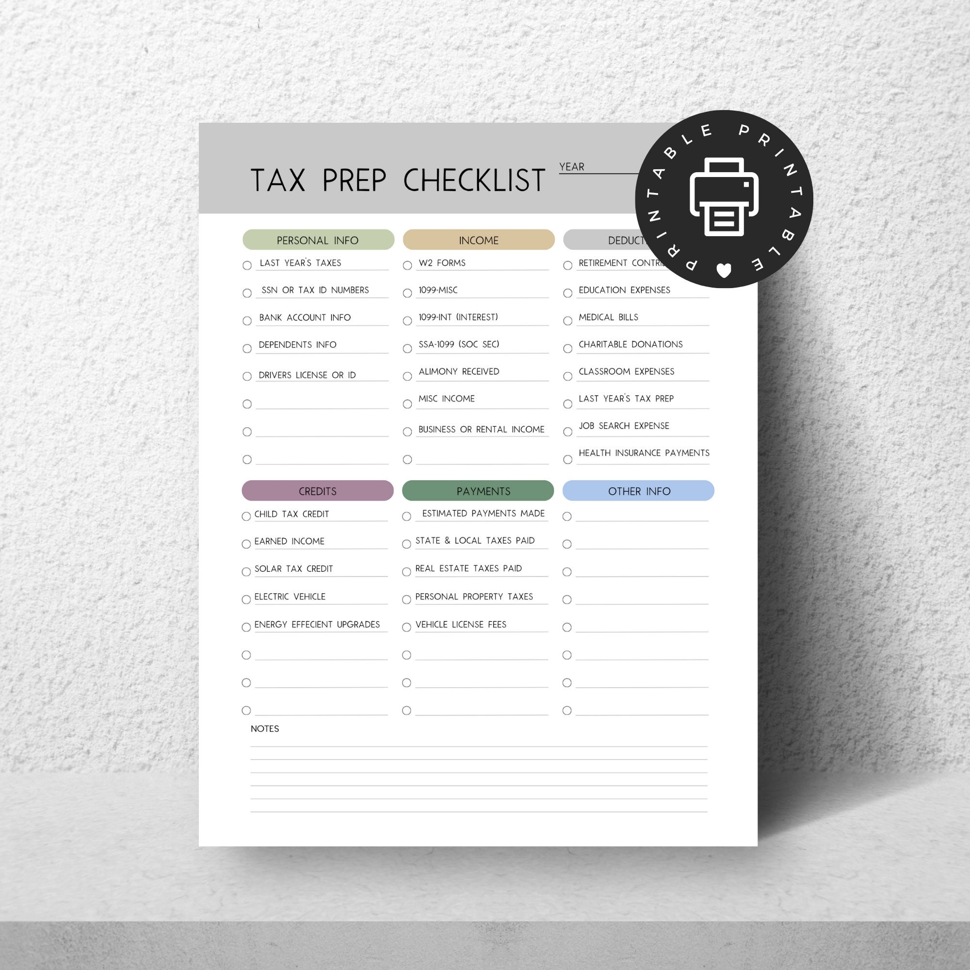 Free Printable Tax Preparation Forms