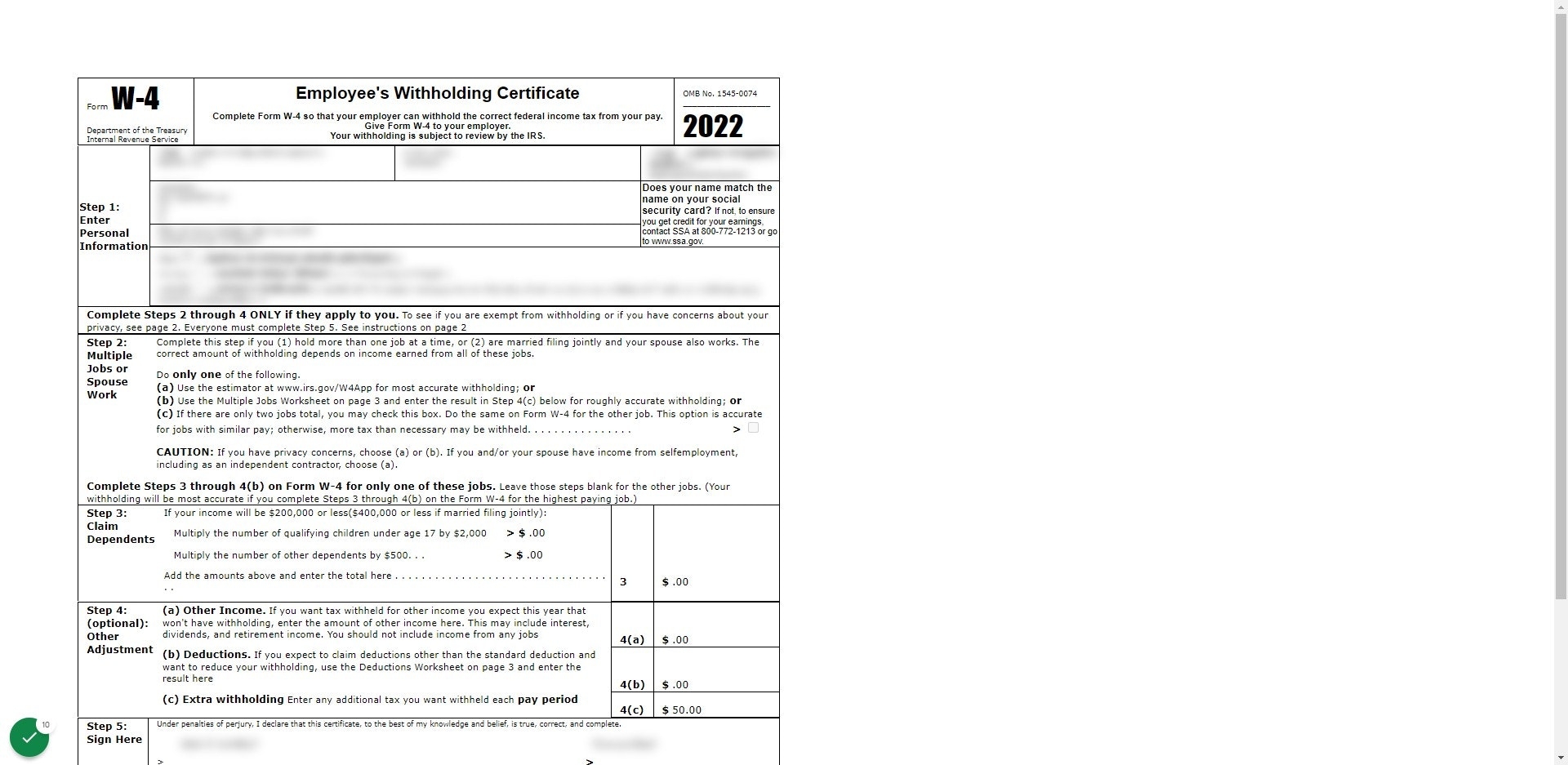 W 4 Form 2017 Templates Fillable U0026 Printable Samples For PDF Worksheets Library