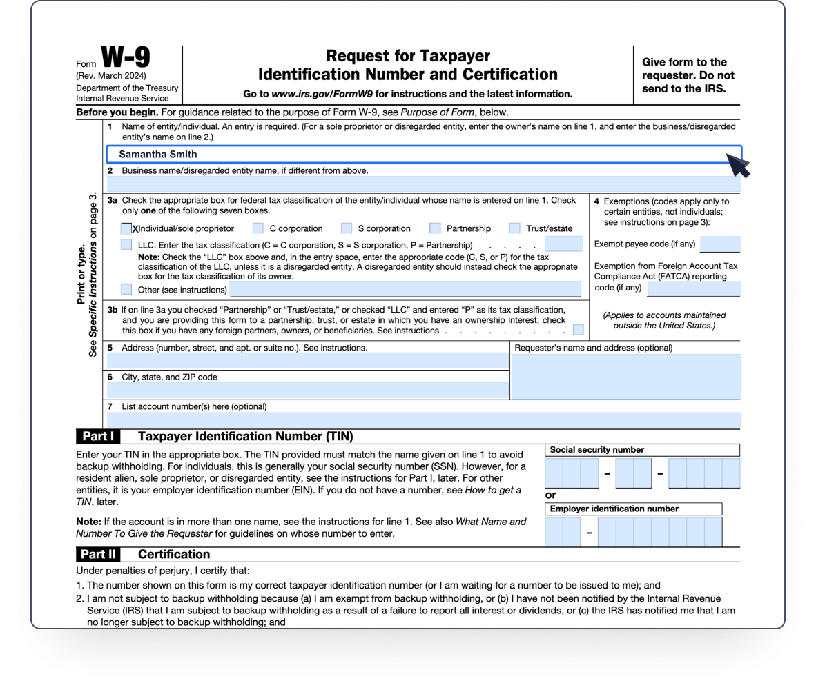 Free Printable W-9 Form 2025 Pdf Printable